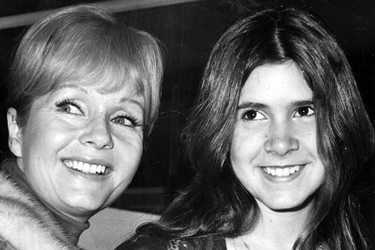 [Picture of Debbie Reynolds and Carrie Fisher]